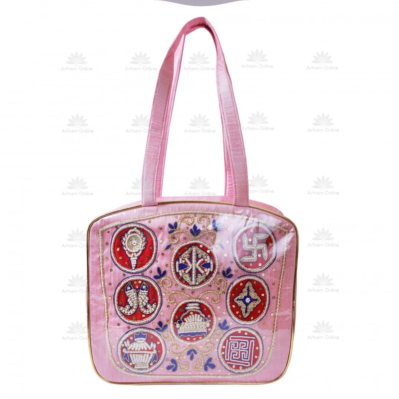 Buy Womens stylish Handbag, Samayik bag, Jain bag. (CREAM) at Amazon.in